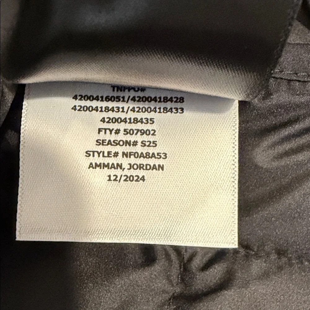 The North Face new tags